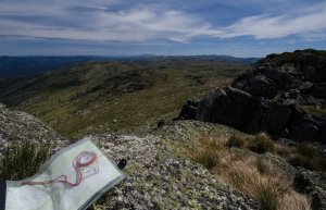 From Mt Tate to looking north to Mt Jugungal in the distance.