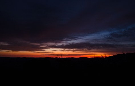 The first sunrise of 2016 from Guthega trig.